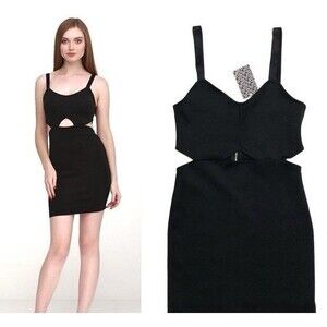 Divided H&M Size Small Cutout Black Mini Dress Size Small Sleeveless
